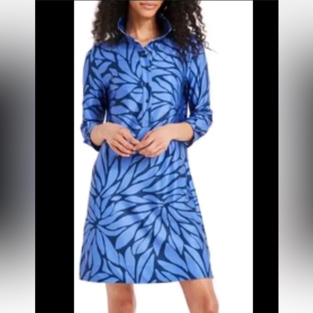 Vineyard Vines Sankaty Margo Blue Floral Dress